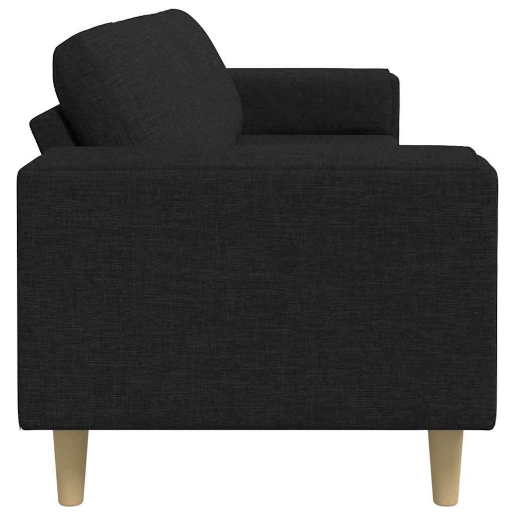 Nappali Kanapé Fekete 250 x 77 x 76 cm Poliészter