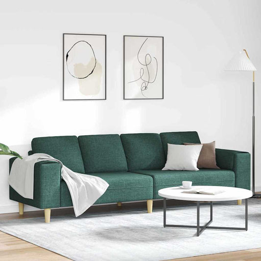 Nappali Kanapé Sötétzöld 250 x 77 x 76 cm Poliészter