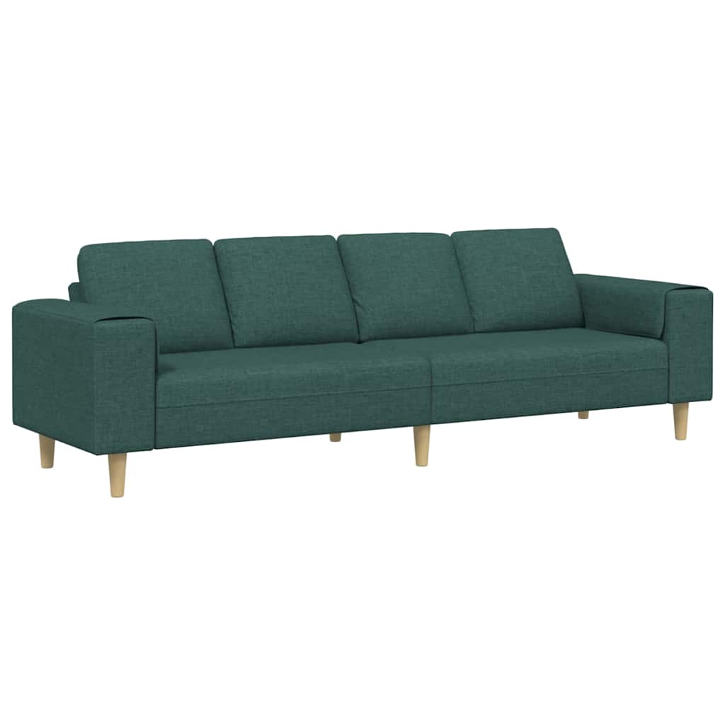 Nappali Kanapé Sötétzöld 250 x 77 x 76 cm Poliészter