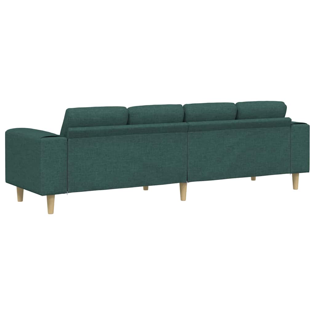 Nappali Kanapé Sötétzöld 250 x 77 x 76 cm Poliészter
