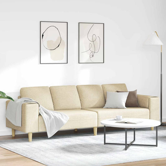 Nappali Kanapé Krém 250 x 77 x 76 cm Poliészter
