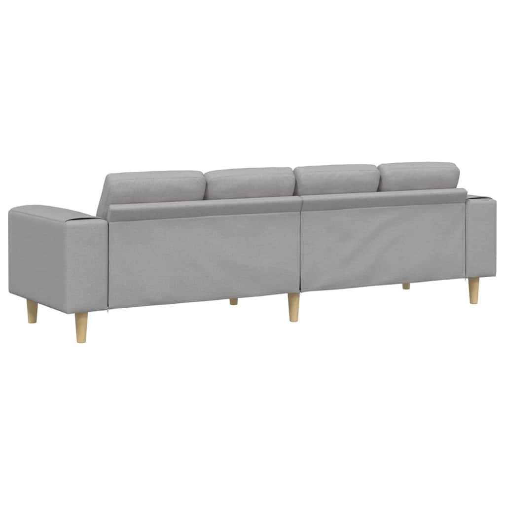 Nappali Kanapé Felhőszürke 250 x 77 x 76 cm Poliészter