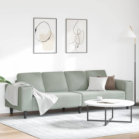 Nappali Kanapé Világosszürke 250 x 77 x 76 cm