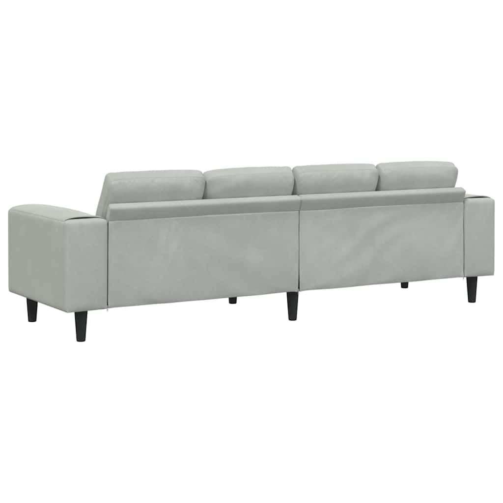 Nappali Kanapé Világosszürke 250 x 77 x 76 cm