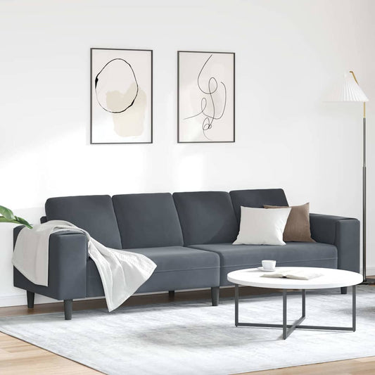 Nappali Kanapé Sötétszürke 250 x 77 x 76 cm