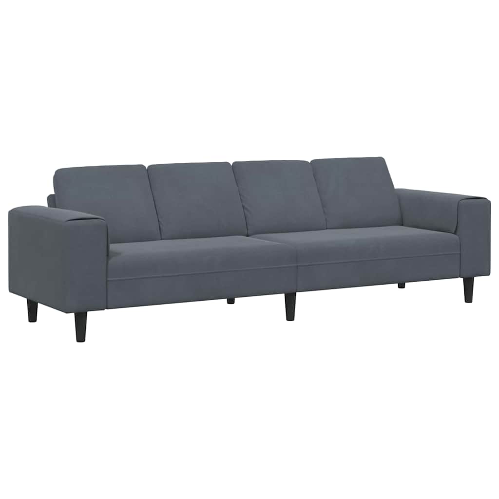 Nappali Kanapé Sötétszürke 250 x 77 x 76 cm