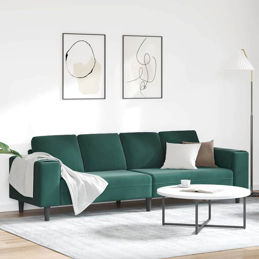 Nappali Kanapé Sötétzöld 250 x 77 x 76 cm