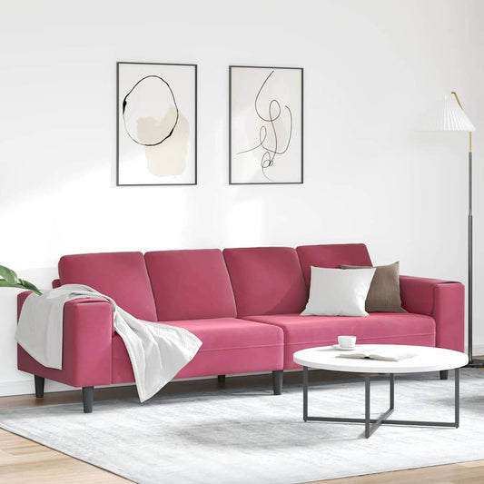 Nappali Kanapé Bordó 250 x 77 x 76 cm