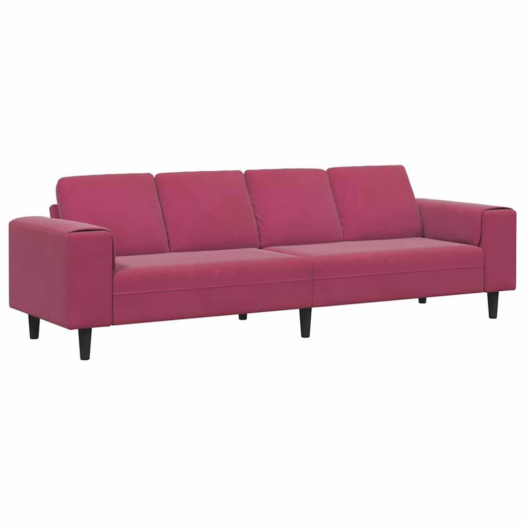 Nappali Kanapé Bordó 250 x 77 x 76 cm
