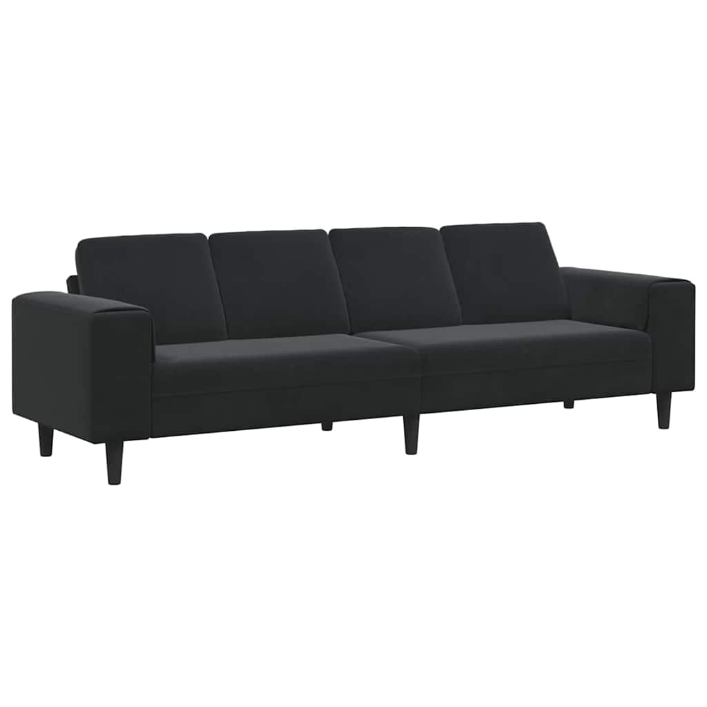 Nappali Kanapé Fekete 250 x 77 x 76 cm