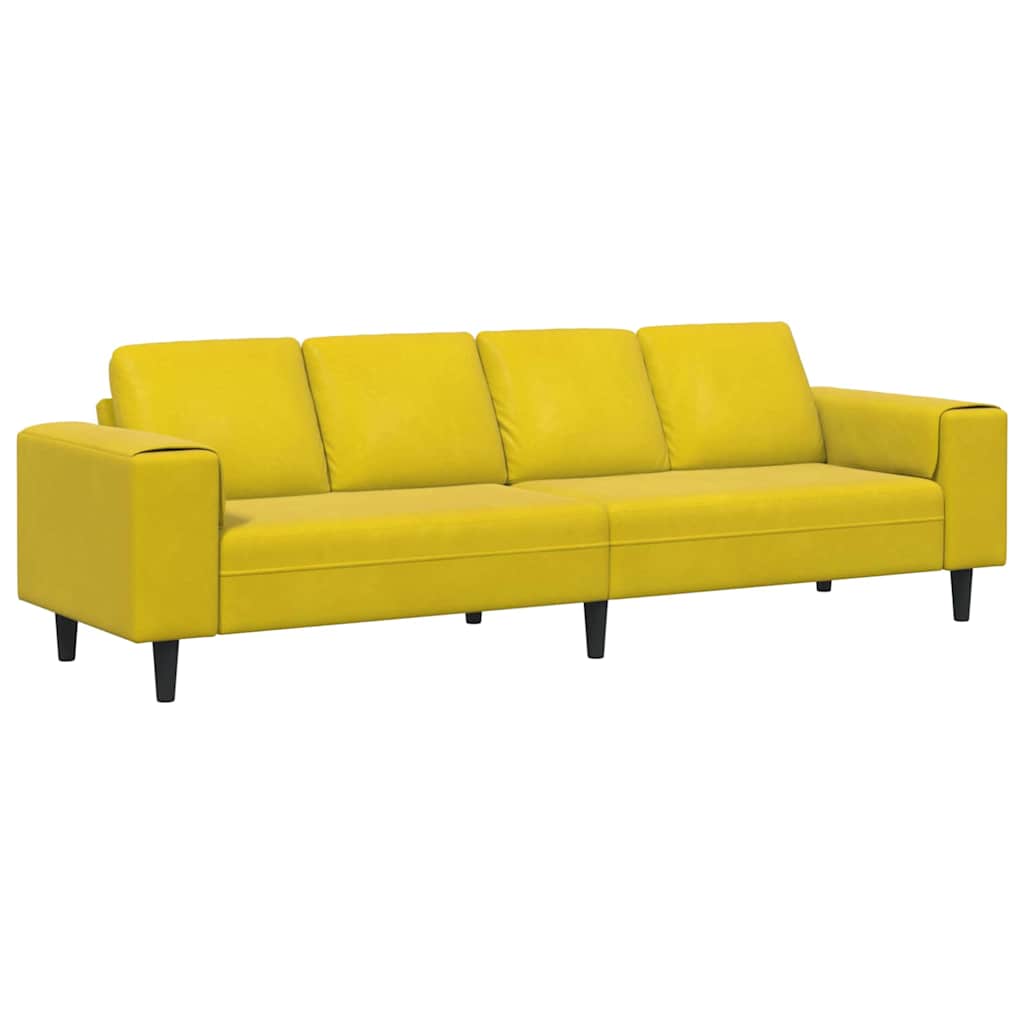 Nappali Kanapé Sárga 250 x 77 x 76 cm