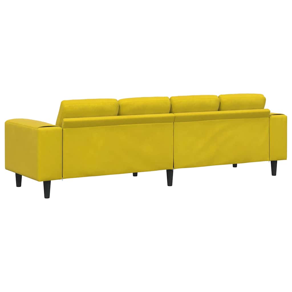 Nappali Kanapé Sárga 250 x 77 x 76 cm