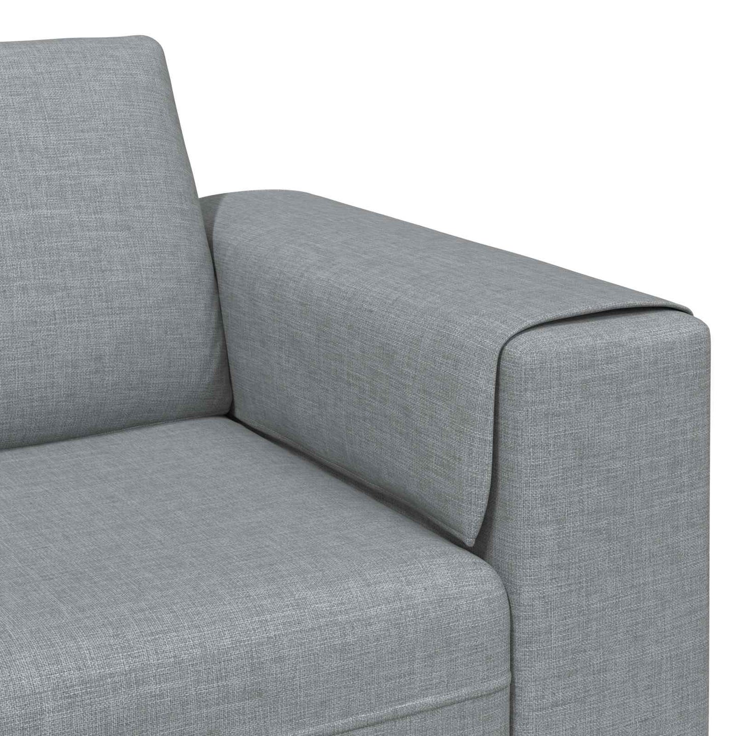 Nappali Kanapé 3 pcs Világosszürke Poliészter