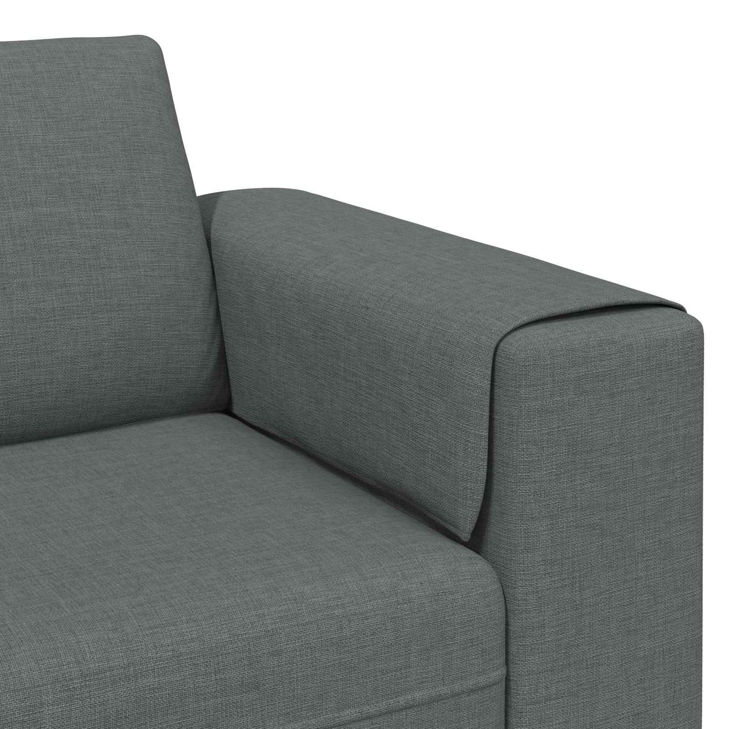Nappali Kanapé 3 pcs Sötétszürke Poliészter