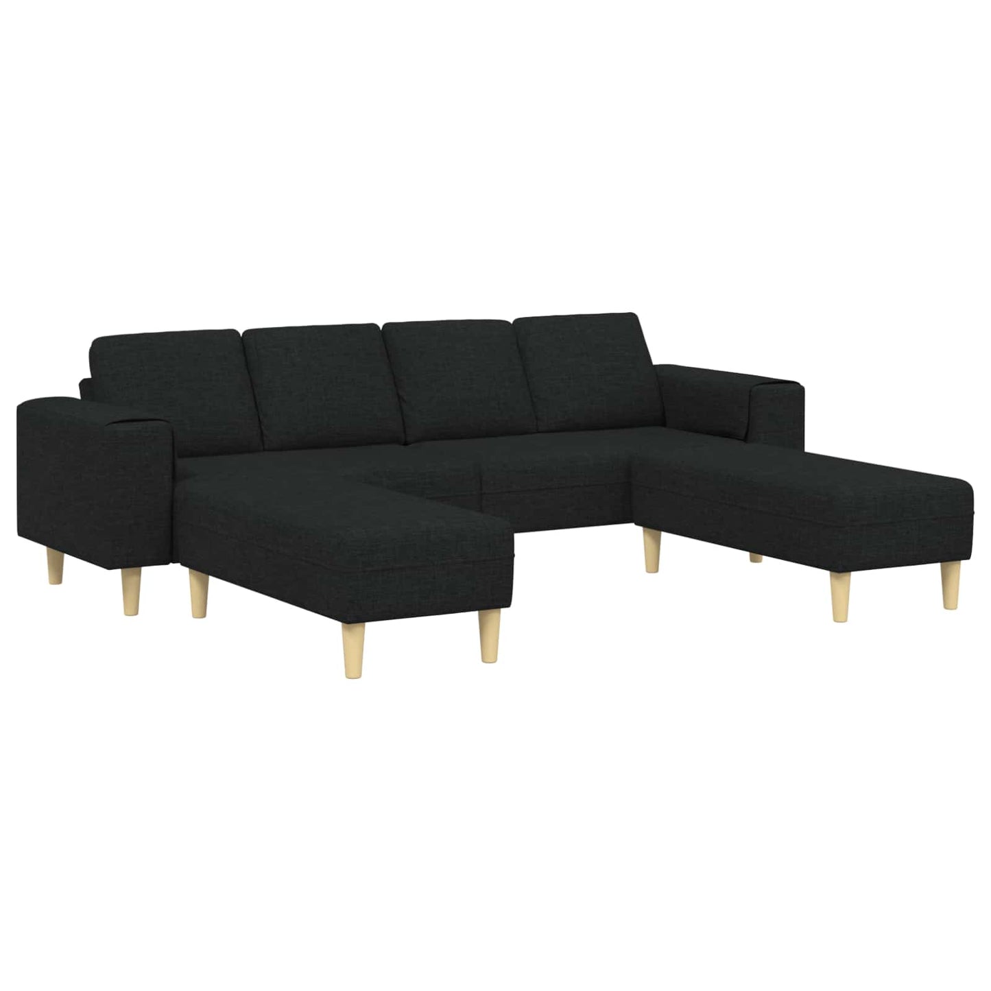 Nappali Kanapé 3 pcs Fekete Poliészter