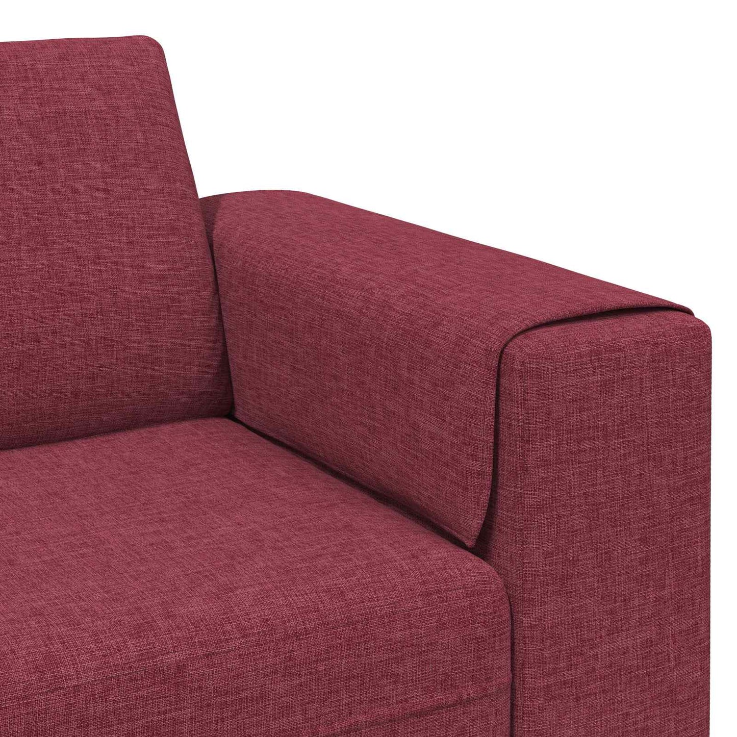 Nappali Kanapé 3 pcs Bordó 250 x 188 x 76 cm Poliészter