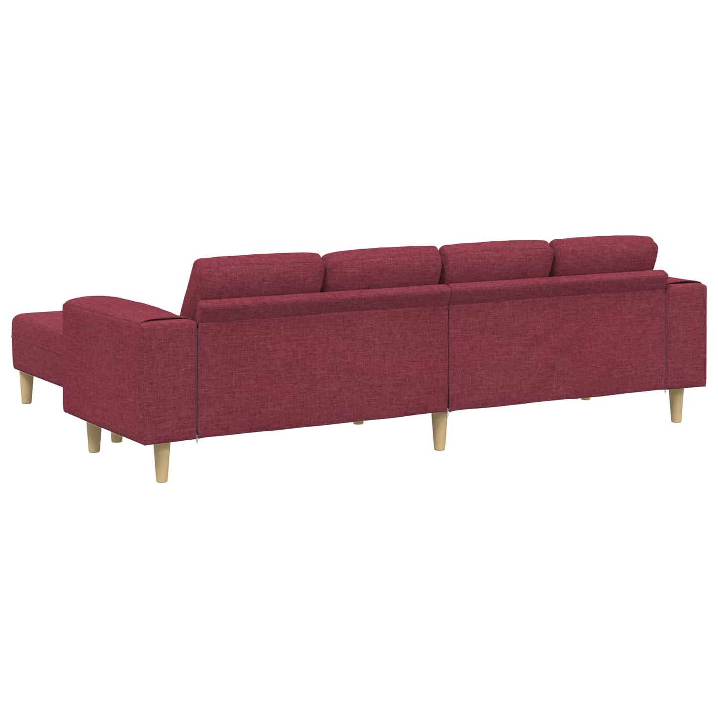 Nappali Kanapé 3 pcs Bordó 250 x 188 x 76 cm Poliészter