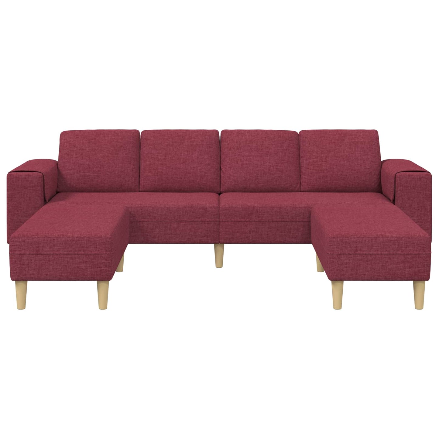 Nappali Kanapé 3 pcs Bordó 250 x 188 x 76 cm Poliészter