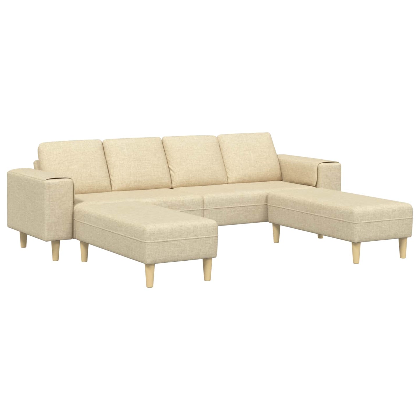 Nappali Kanapé 3 pcs Krém Poliészter
