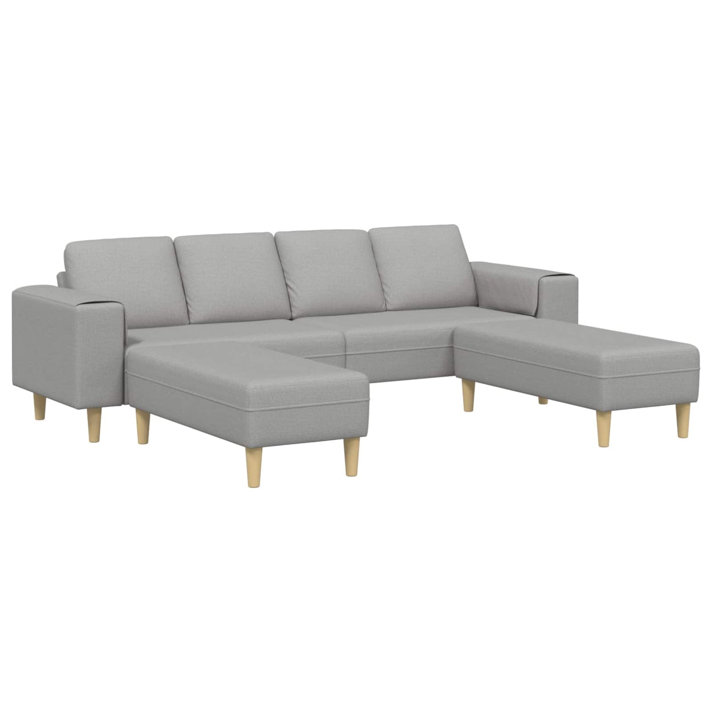 Nappali Kanapé 3 pcs Felhőszürke 250 x 188 x 76 cm Poliészter