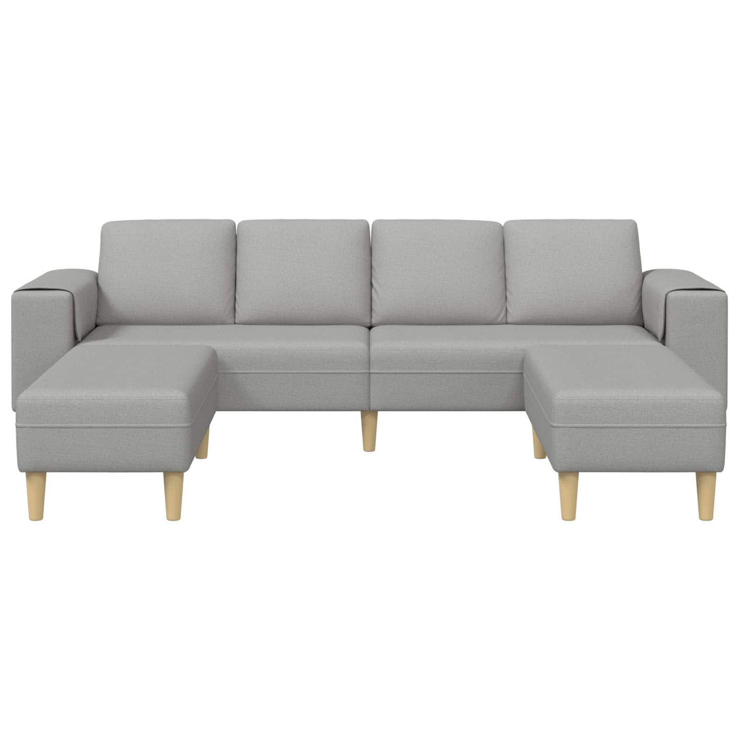 Nappali Kanapé 3 pcs Felhőszürke 250 x 188 x 76 cm Poliészter