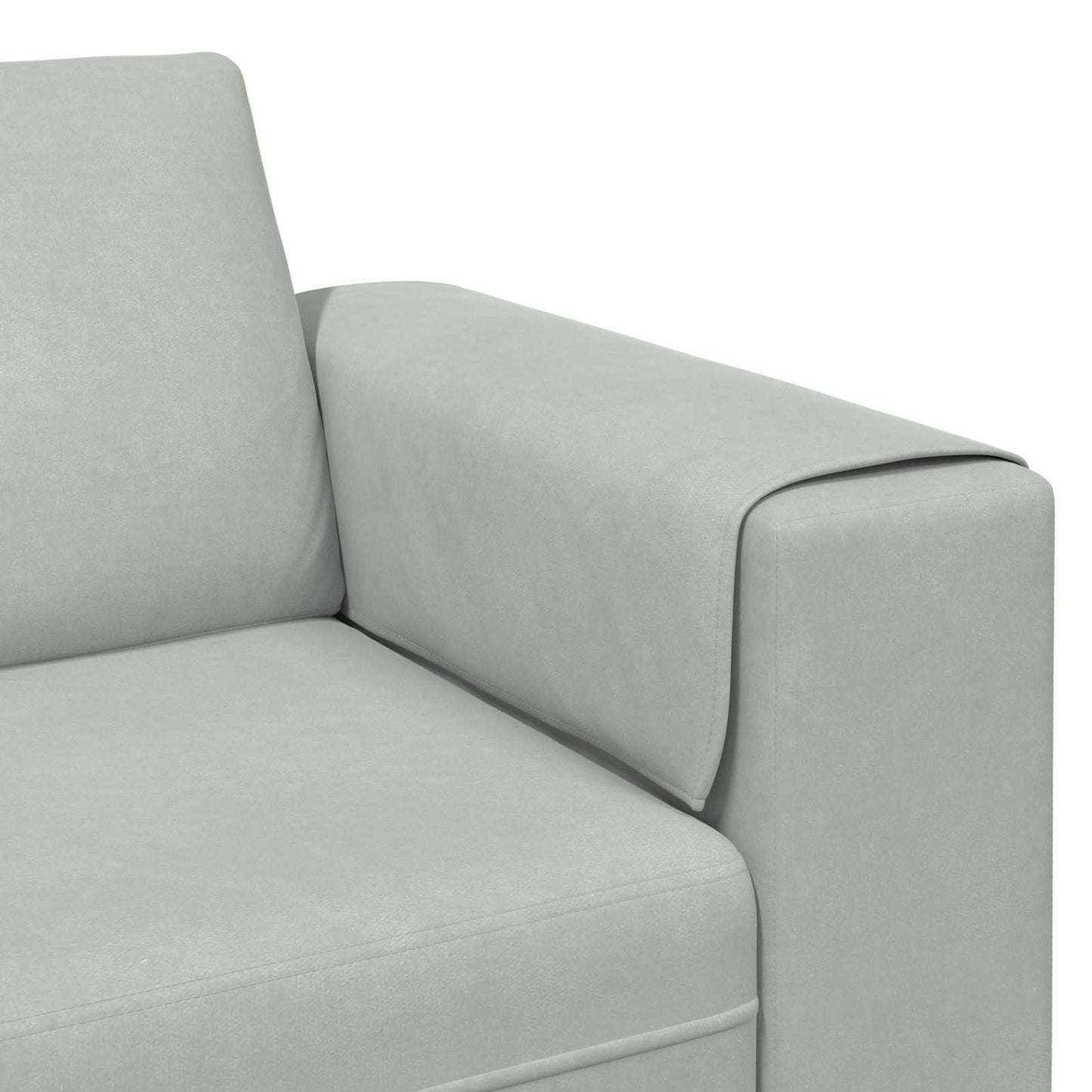 Nappali Kanapé 3 pcs Világosszürke 250 x 188 x 76 cm