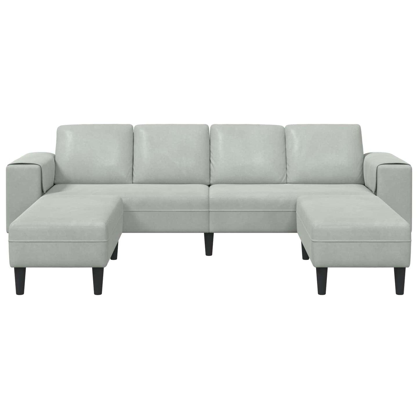 Nappali Kanapé 3 pcs Világosszürke 250 x 188 x 76 cm