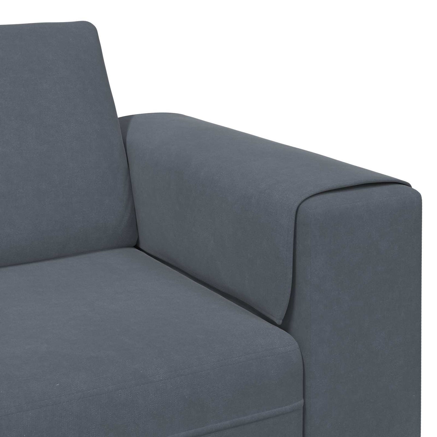 Nappali Kanapé 3 pcs Sötétszürke 250 x 188 x 76 cm