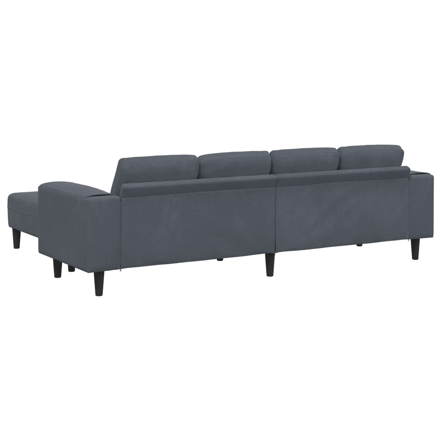 Nappali Kanapé 3 pcs Sötétszürke 250 x 188 x 76 cm