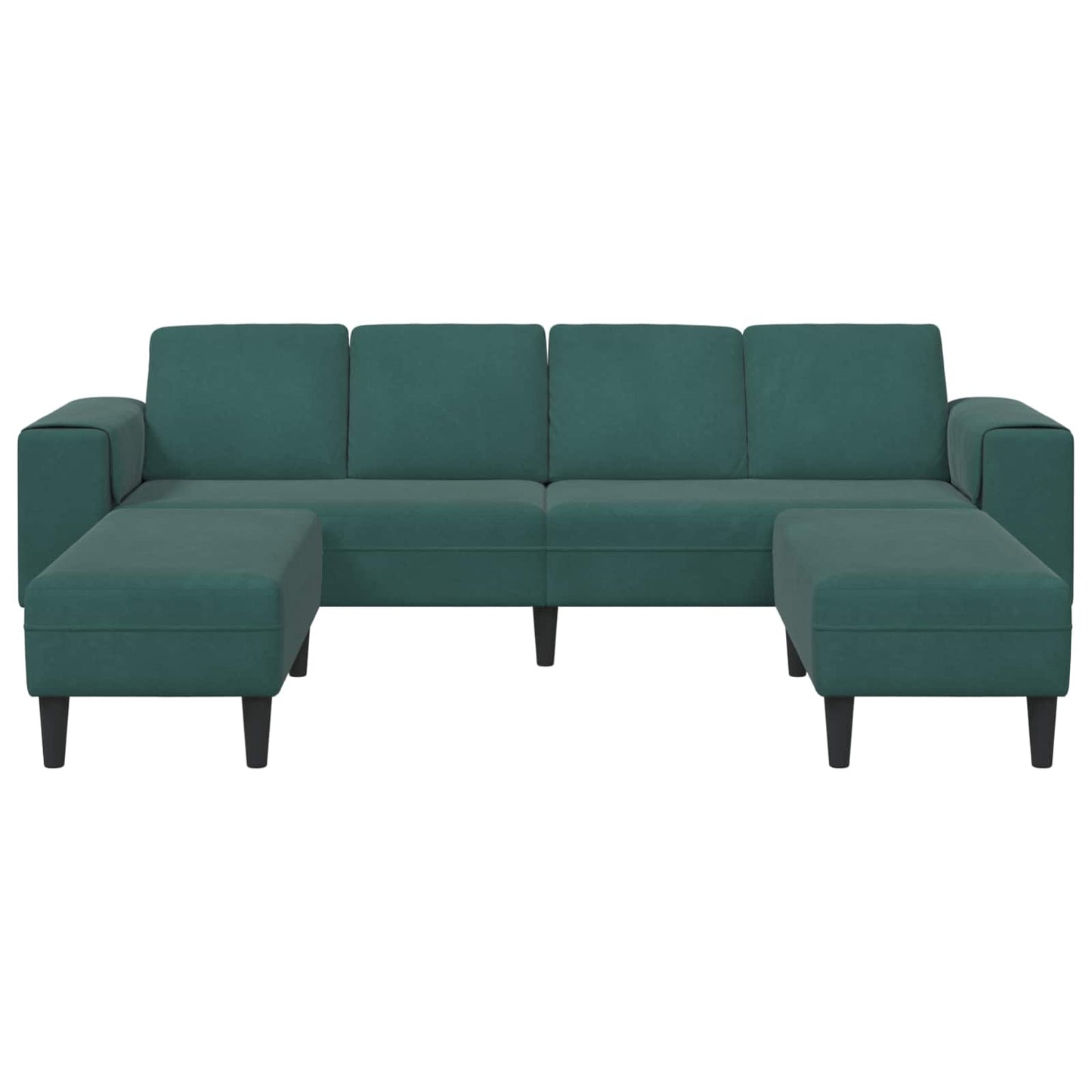 Nappali Kanapé 3 pcs Sötétzöld 250 x 188 x 76 cm