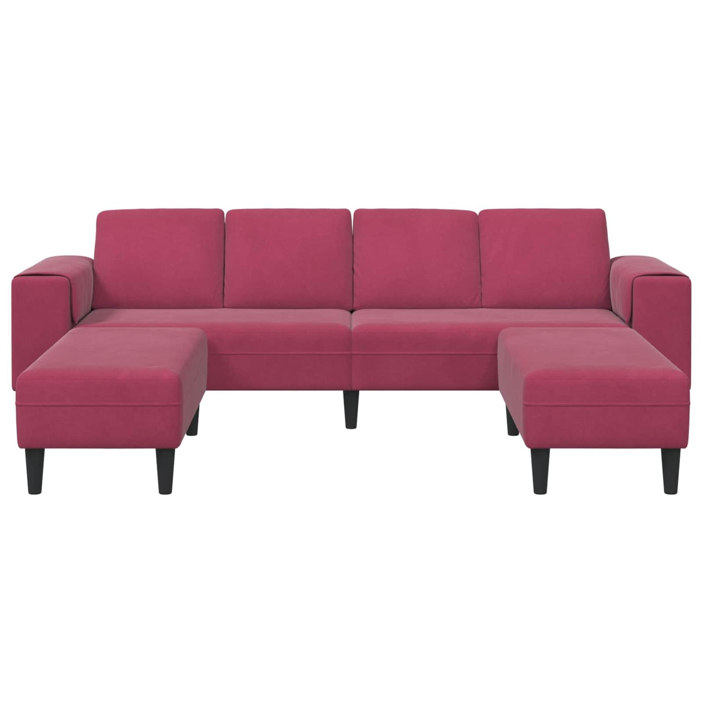 Nappali Kanapé 3 pcs Bordó 250 x 188 x 76 cm