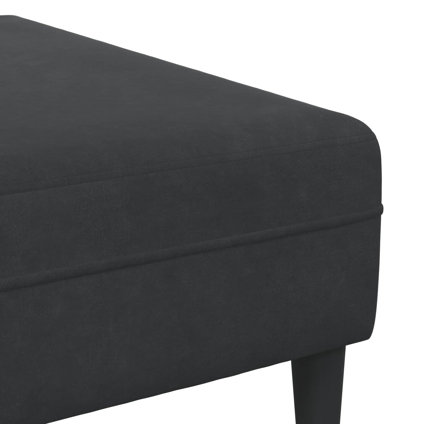 Nappali Kanapé 3 pcs Fekete 250 x 188 x 76 cm