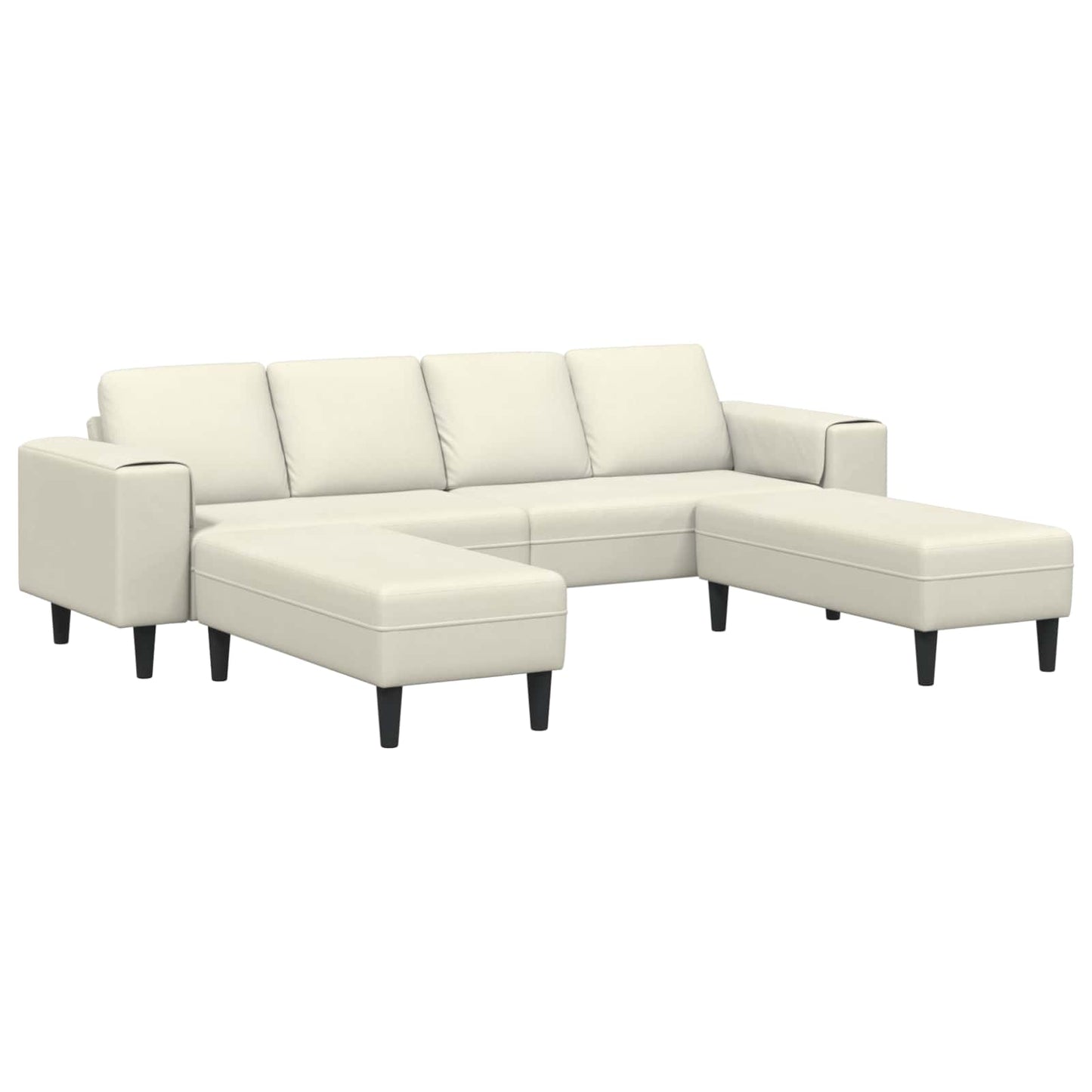 Nappali Kanapé 3 pcs Krém 250 x 188 x 76 cm