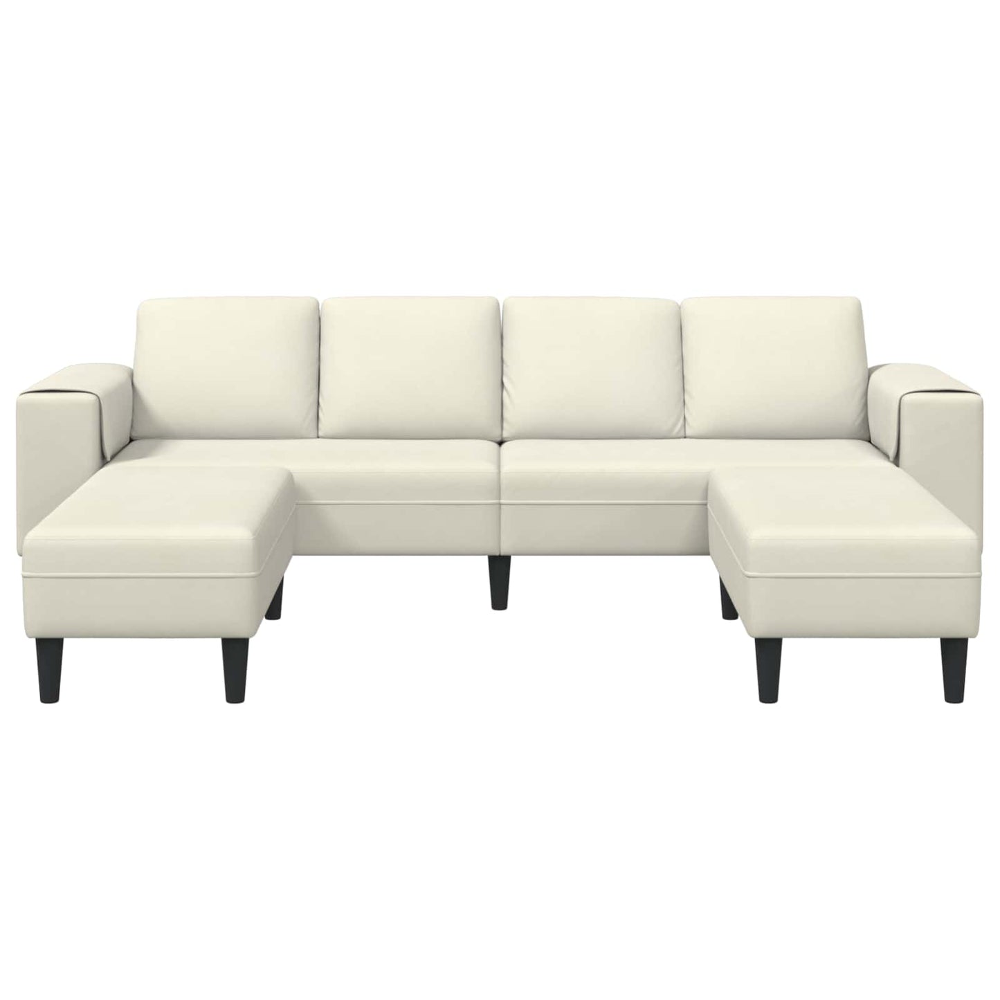 Nappali Kanapé 3 pcs Krém 250 x 188 x 76 cm