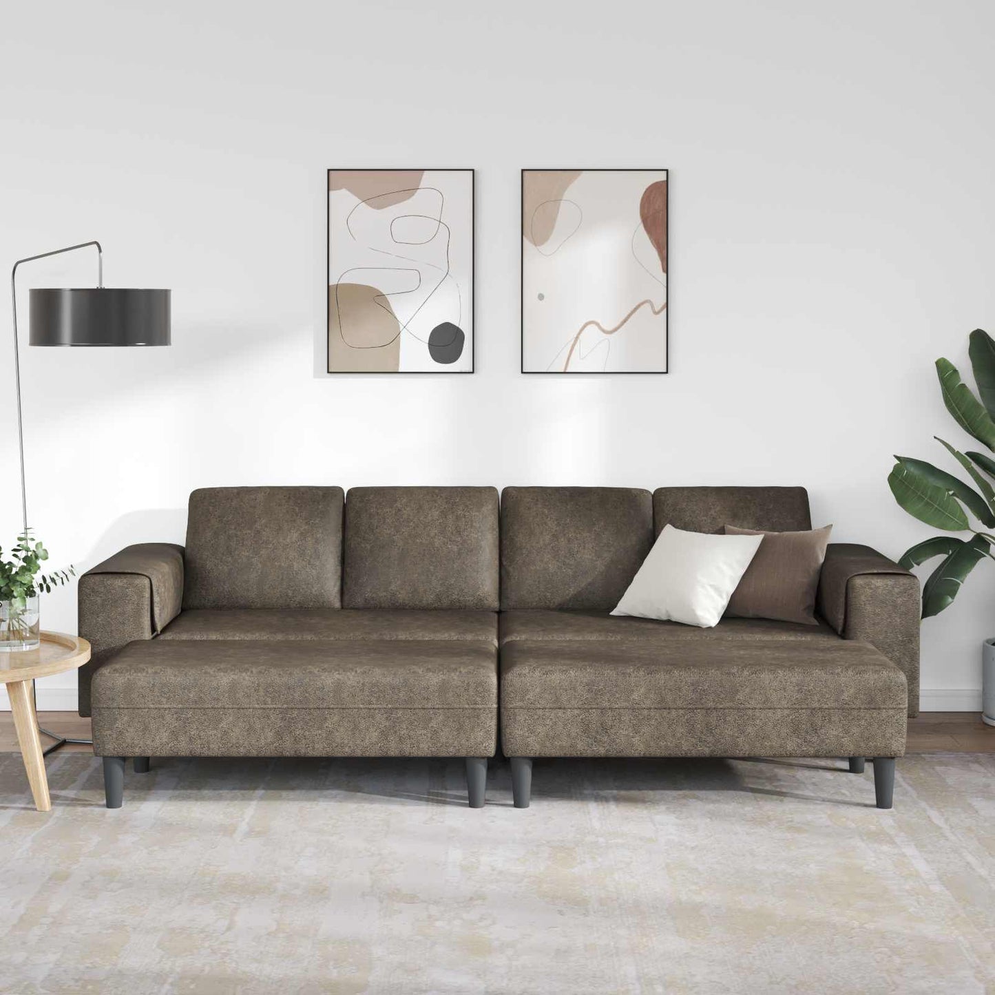 Nappali Kanapé 3 pcs Sötétszürke
