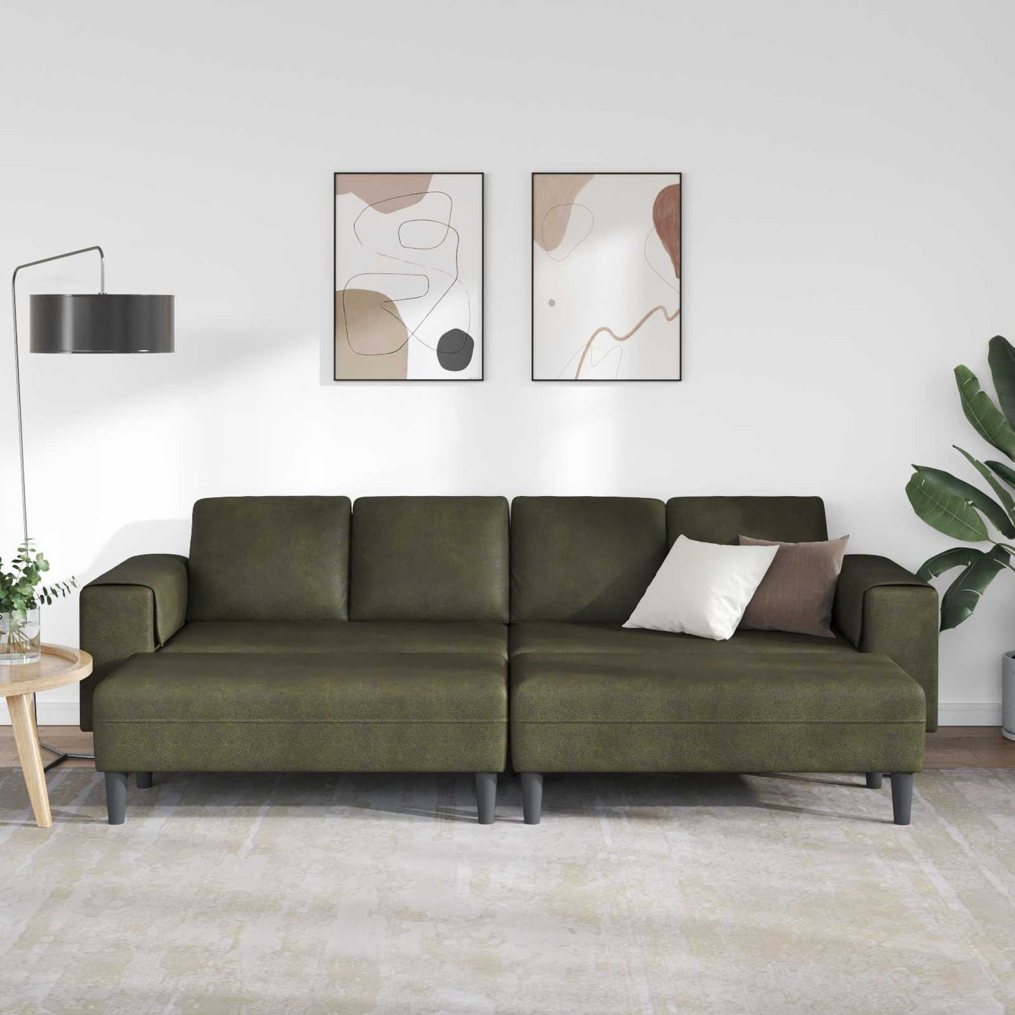 Nappali Kanapé 3 pcs Katonai zöld
