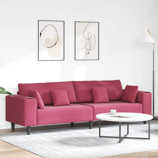 Kanapé Bordó 250 x 77 x 76 cm Bársony