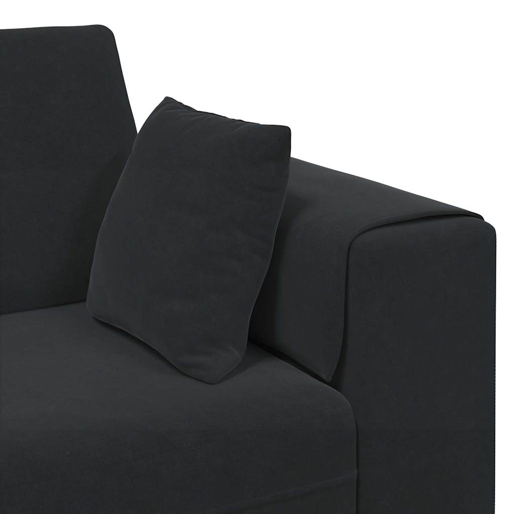 Kanapé Fekete 250 x 77 x 76 cm Bársony