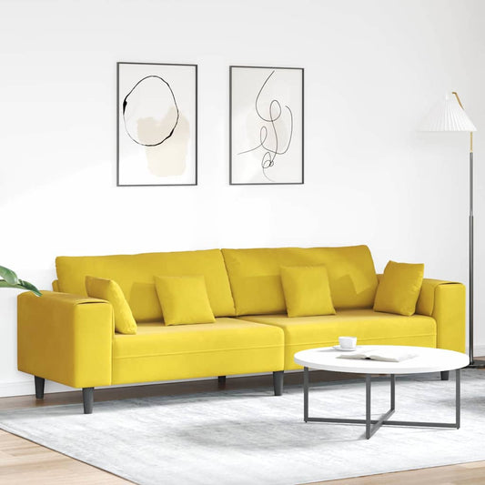 Kanapé Sárga 250 x 77 x 76 cm Bársony