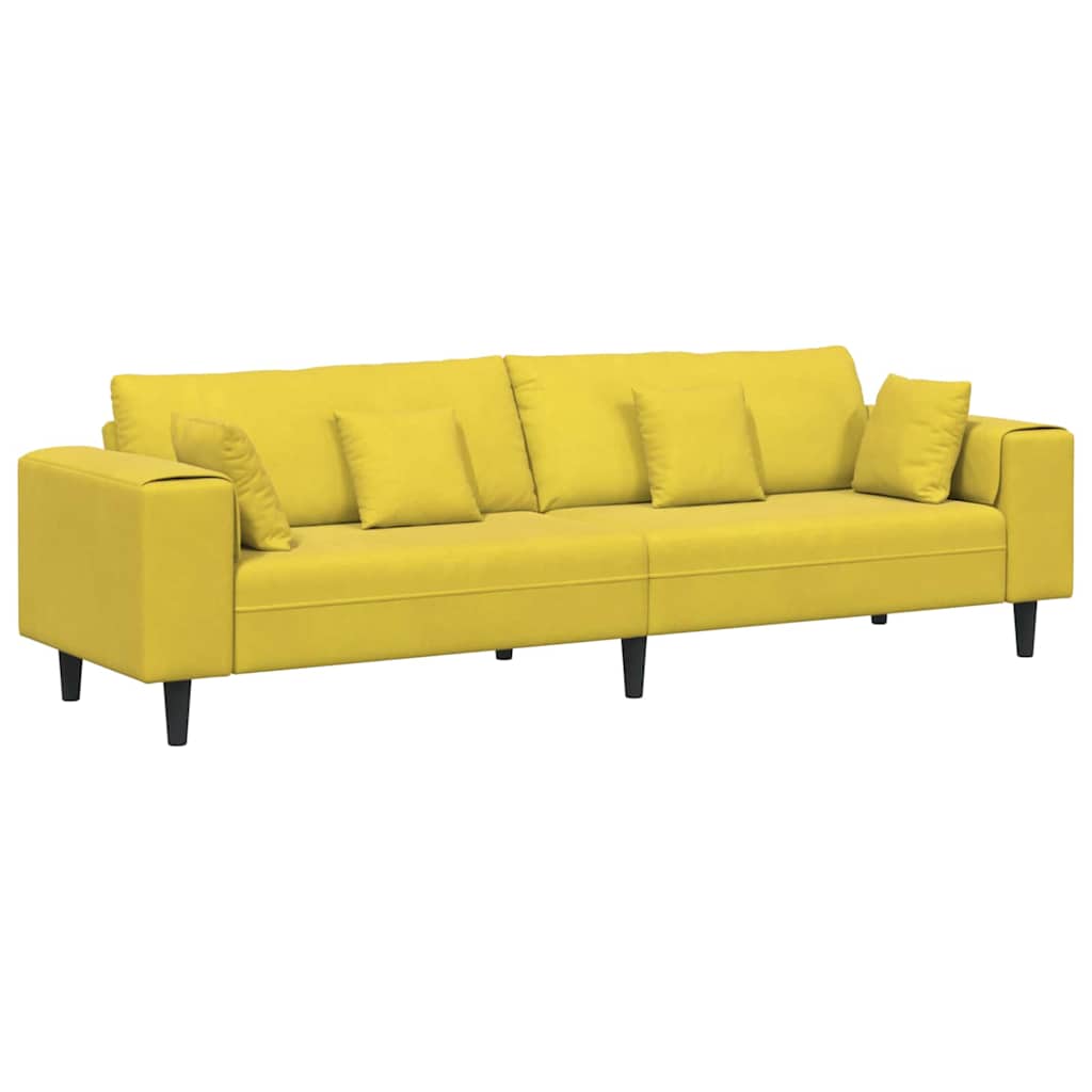 Kanapé Sárga 250 x 77 x 76 cm Bársony