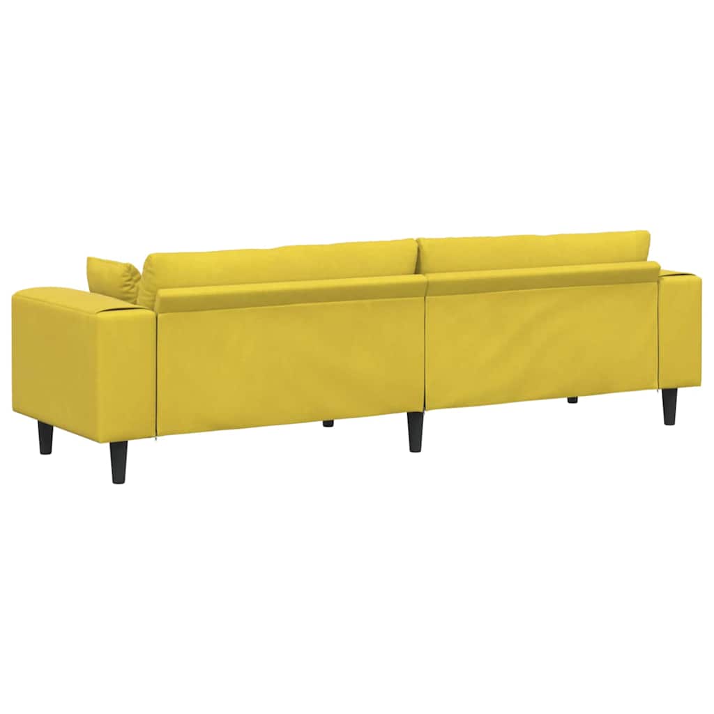 Kanapé Sárga 250 x 77 x 76 cm Bársony