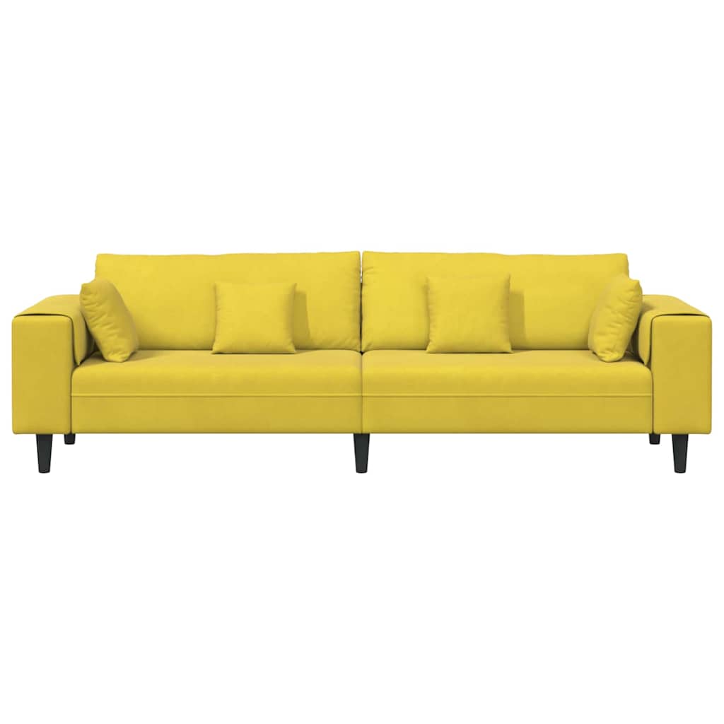 Kanapé Sárga 250 x 77 x 76 cm Bársony