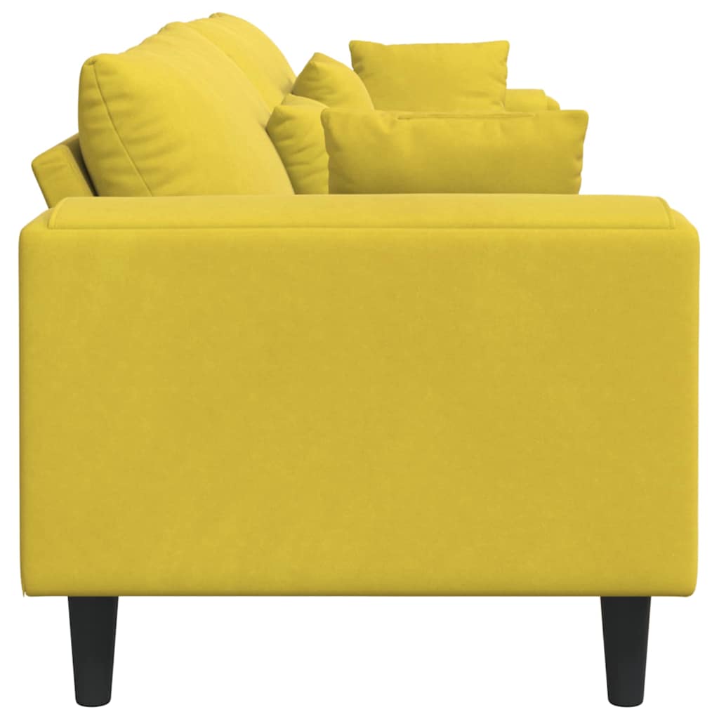 Kanapé Sárga 250 x 77 x 76 cm Bársony