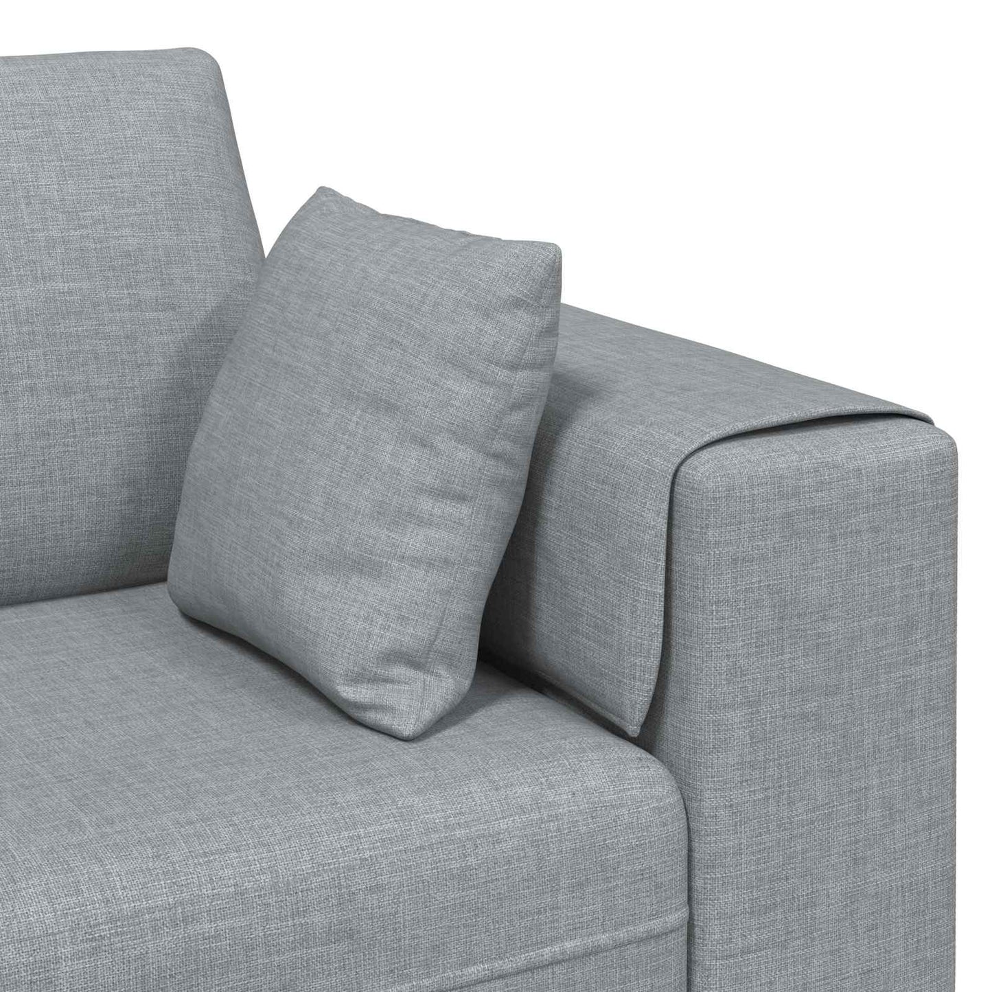 Kanapé párnával 3 pcs Világosszürke szövet