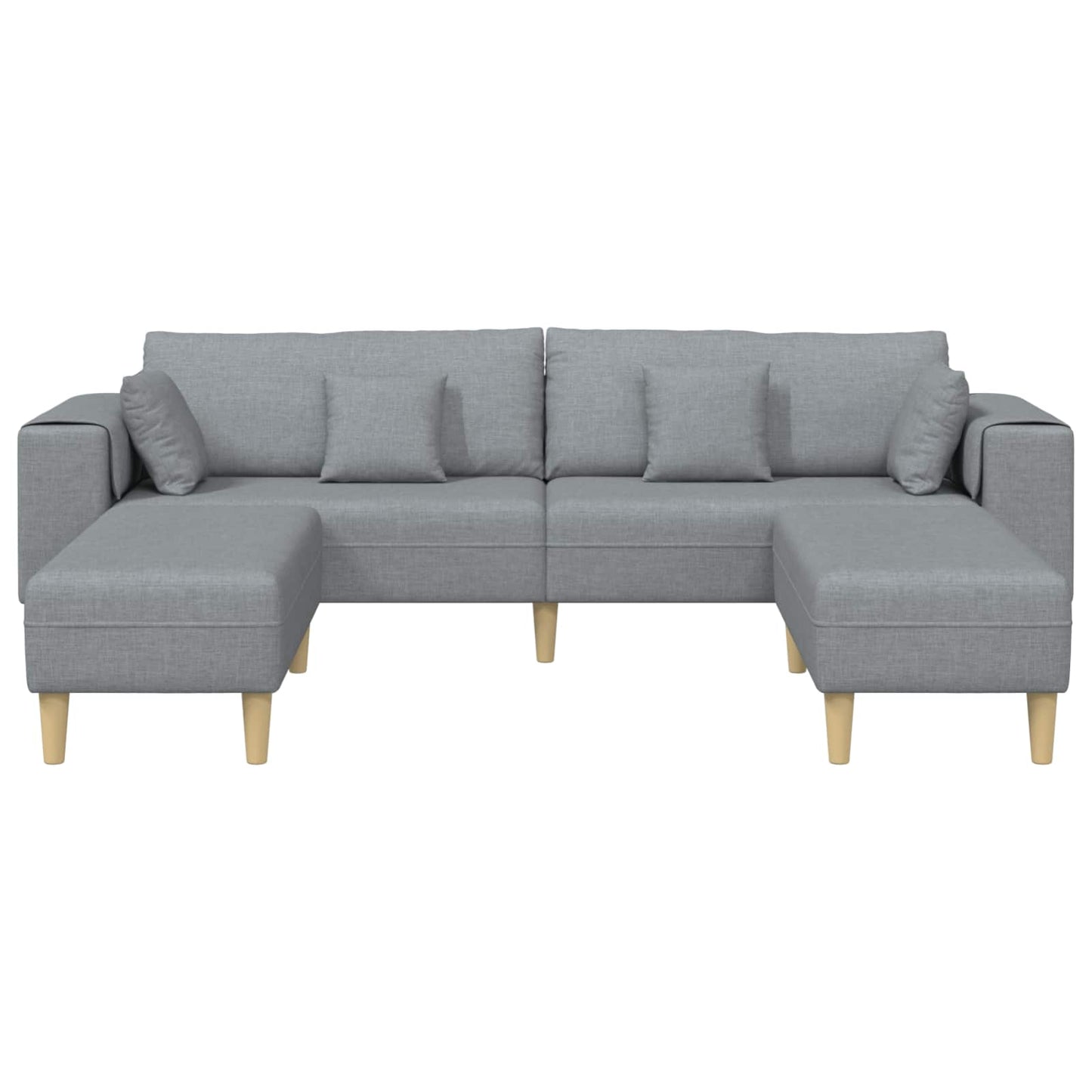 Kanapé párnával 3 pcs Világosszürke szövet
