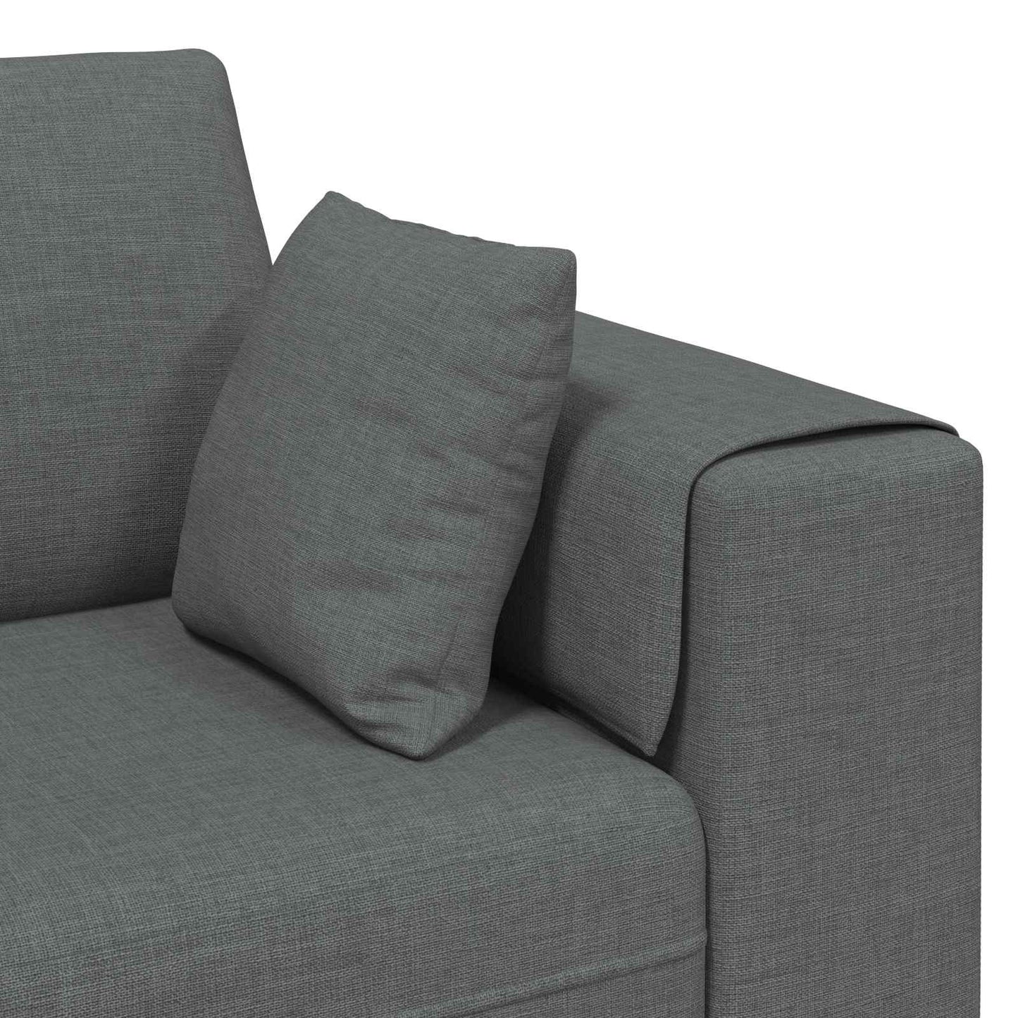 Kanapé párnával 3 pcs Sötétszürke szövet
