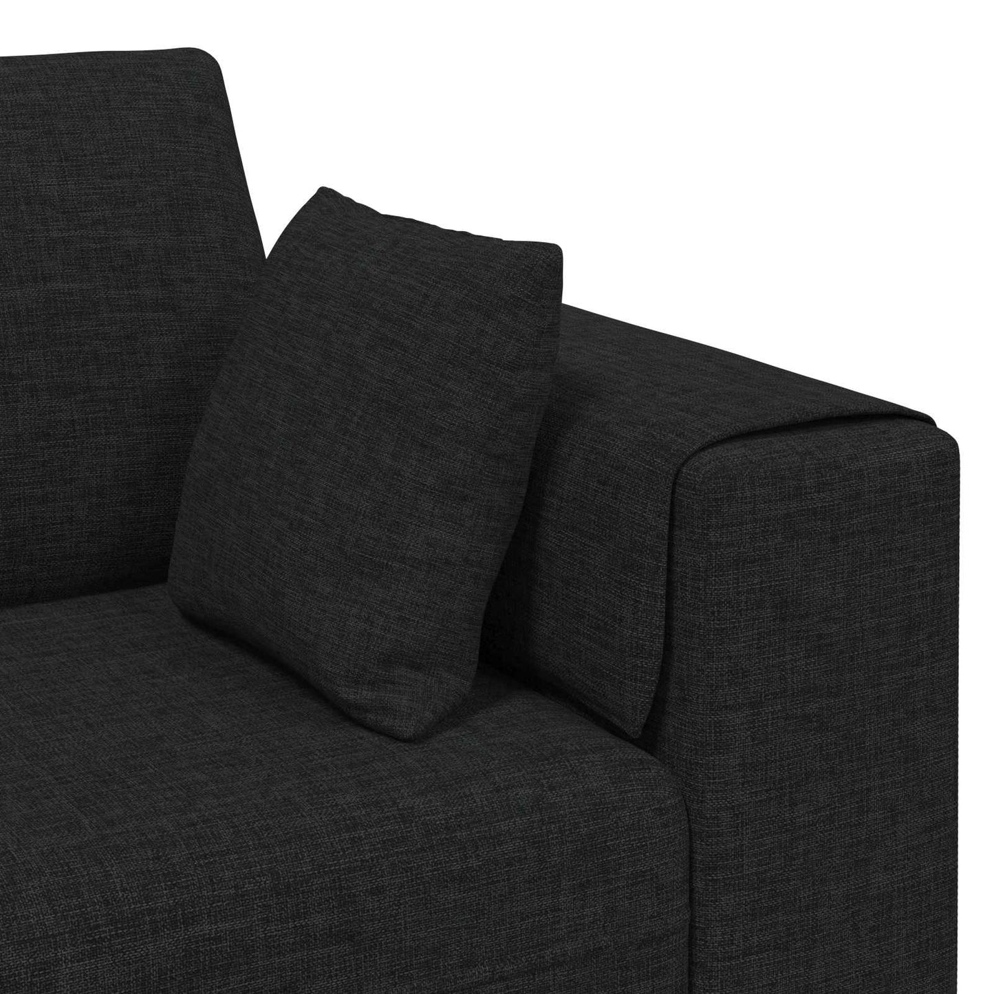 Kanapé párnával 3 pcs Fekete szövet