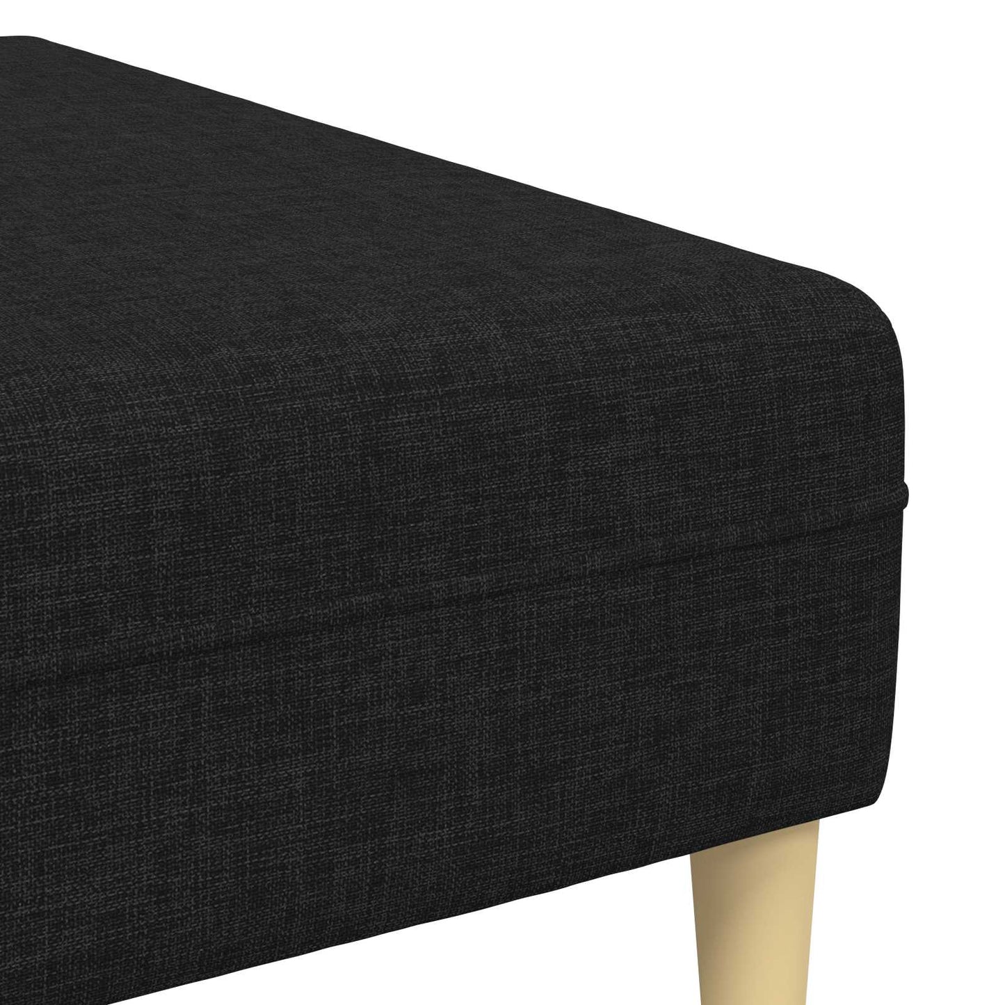 Kanapé párnával 3 pcs Fekete szövet