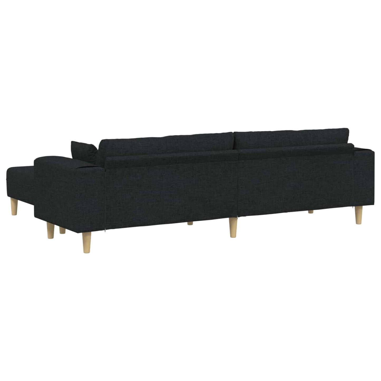 Kanapé párnával 3 pcs Fekete szövet