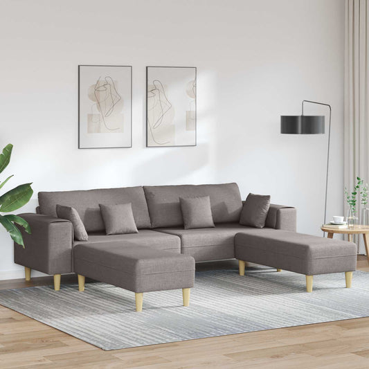 Kanapé párnával 3 pcs Tópszínű szövet